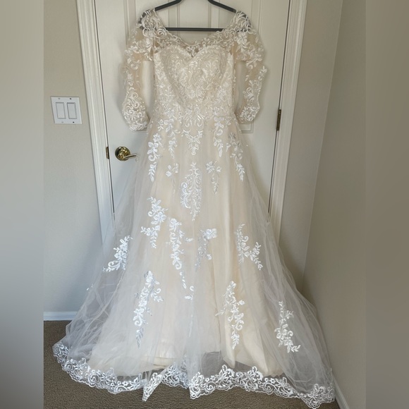 Champagne lace wedding gown - Picture 8 of 13
